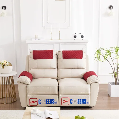 Miniatura 9 de 3 fundas reclinables, fundas de brazo de sherpa para silla reclinable con bolsillos de almacenamiento, funda para reposacabezas para silla