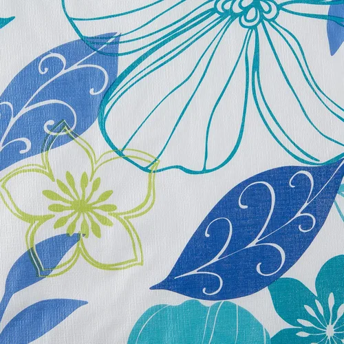 Miniatura 3 de DII Colección de manteles de vinilo para verano con respaldo de franela y diseño floral, rectangular 60x84, Tropical Bahama
