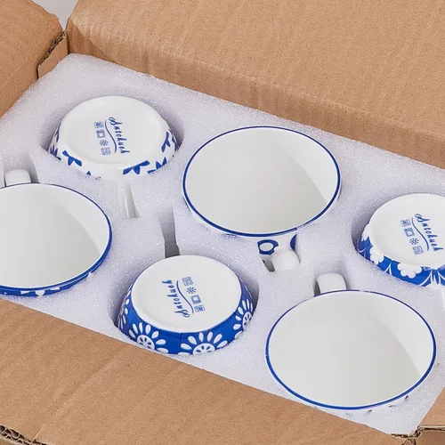 Miniatura 8 de AntoKueh Tazas de café de porcelana de 14 onzas, tazas de cerámica, paquete de 6 con asa para café, coca, capuchino, lavavajillas, aptas