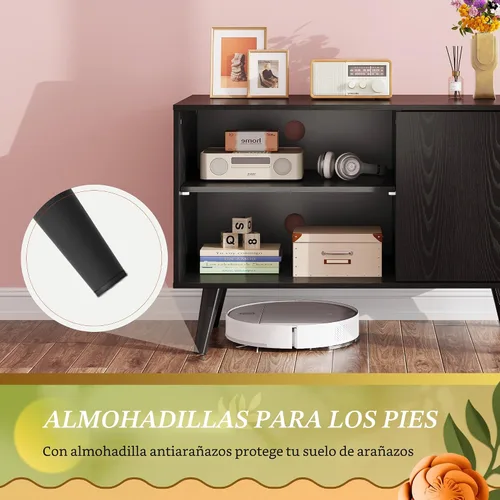 Miniatura 8 de WLIVE Soporte de TV para televisores de 40 pulgadas, pequeño centro de entretenimiento con gabinete de almacenamiento, soportes de TV modernos
