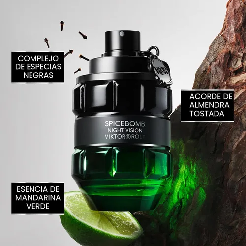 Miniatura 2 de Viktor&Rolf - Spicebomb Nightvision Eau de Toilette - Cálido, picante y fresco - Colonia para hombre - Con notas de bergamota cítrica, especias