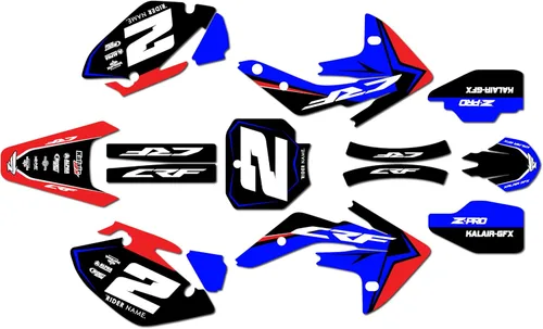 Kit de gráficos para Honda CRF150R (2007-2023) Serie Lightning azul 9 mil - Easy Go - Calcomanías para motocicleta Dirt Pit Bike Motocicleta,
