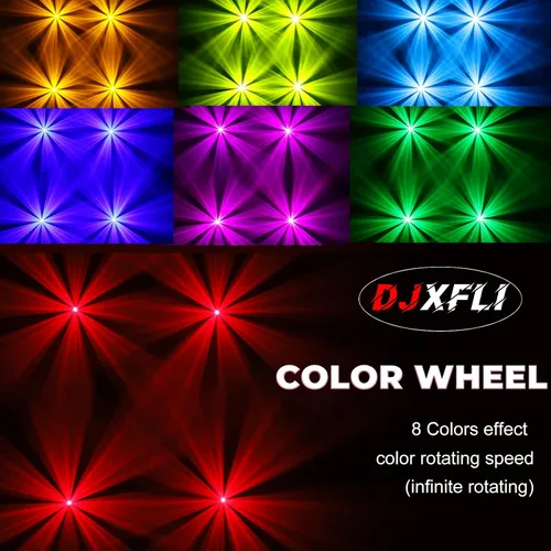 Miniatura 5 de 120W LED Cabeza Móvil Dj Luz Roto Prism Beam Etapa Luces 8 GOBOs 8 Colores DMX 512 12CH Sonido DJ Iluminación para Disco Fiesta Eventos Boda Etapa