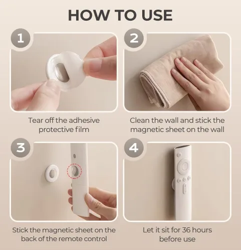 Miniatura 4 de KAMOJI Soporte magnético para control remoto, organizador de control remoto de silicona 2025, sin agujeros para montaje en pared, soporte
