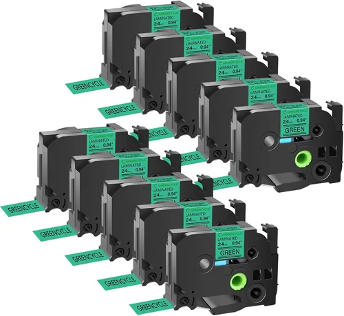 Miniatura 36 de GREENCYCLE TZe-111 - Cinta adhesiva transparente laminada de 0.23 pulgadas compatible con Brother P-Touch TZ-111 TZe111, cinta negra sobre