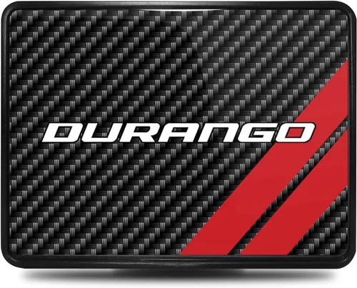 Miniatura 2 de iPick Image Placa de aspecto de fibra de carbono con gráfico UV para Dodge Durango en plástico ABS de 2 pulgadas, con licencia