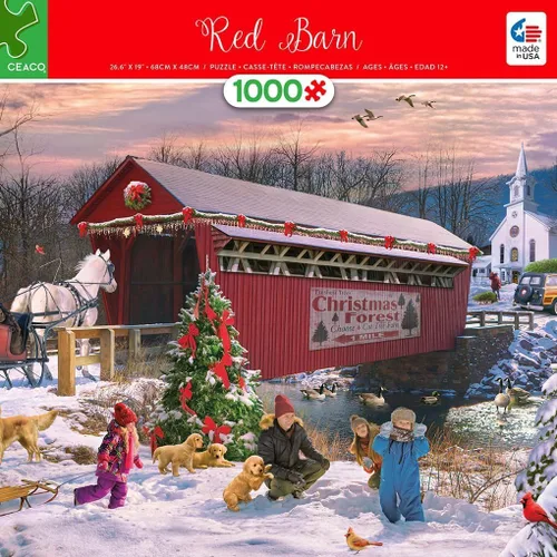 Miniatura 3 de Ceaco - Navidad clásica - Granero rojo - Rompecabezas de 1000 piezas