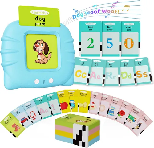 Miniatura 13 de Aullsaty Tarjetas didácticas parlantes para niños de 1 a 5 años, 536 palabras visuales mejoradas con 6 canciones, juguetes sensoriales Montessori