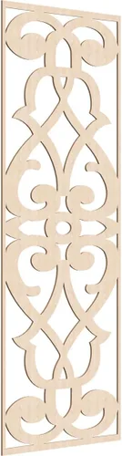 Miniatura 190 de 9 3/8"W x 24 3/8"H x 1/4"T Bellaire Decorativos Paneles de pared de madera calado, abedul