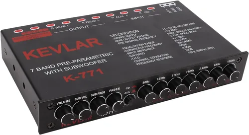 Ecualizador gráfico de audio para automóvil, ecualizador gráfico de audio de coche de 7 bares, ecualizador de volumen de control para sistemas