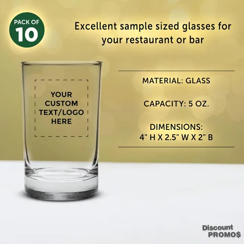 Miniatura 4 de Vasos de jugo de naranja personalizados, vasos de jugo de 5 onzas, juego de 10 vasos personalizados para bodas, vasos apilables para desayuno