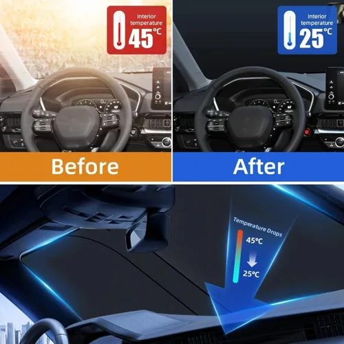 Miniatura 3 de HATHWAY Compatible con BYD Song Plus DM-i EV 2020-2023, cubiertas de parasol para parabrisas de automóvil, parasol delantero de automóvil, parasol