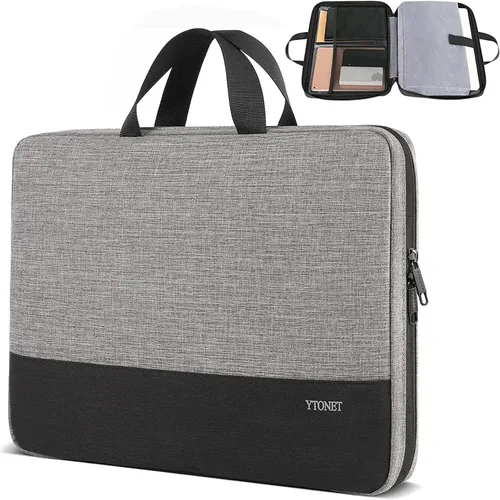 Miniatura 27 de Ytonet Funda profesional para transportar laptop de 15.6 pulgadas, resistente al agua, compatible con la TSA, con asas, compatible con laptops Rosa