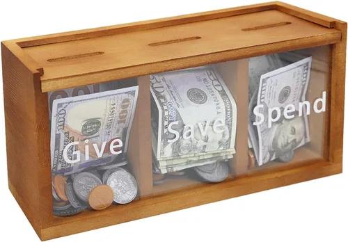 Hucha para niños, hucha de ahorro de dinero para niños, caja de ahorro de dinero para niños, caja de ahorro de dinero segura para niños, enseña a