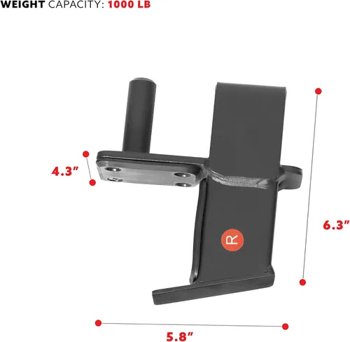 Miniatura 5 de Sunny Health & Fitness Power Cage Squat Rack Upgrade Attachments, Dip Bar, Plate Bar Holder, Belt Squat, J Hook, Lat, Adapter, U Ring, Pull Up Bar