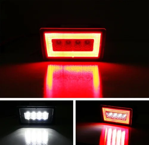 Miniatura 2 de iJDMTOY Lente transparente con reflector rojo 3 en 1 luz antiniebla trasera LED completa compatible con Subaru Impreza WRX/STI, Crosstrek, función