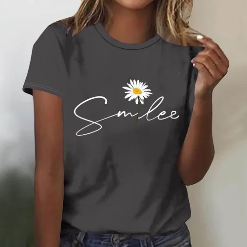Miniatura 38 de Camiseta con estampado de animales para mujer, camiseta de libélula divertida, linda camiseta de manga corta, blusa de primavera 2023, camisas