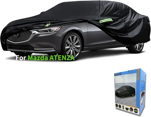 Miniatura 12 de Funda para automóvil Mazda, impermeable para todo tipo de clima, protección UV, resistente al viento, para todo tipo de clima, protección UV
