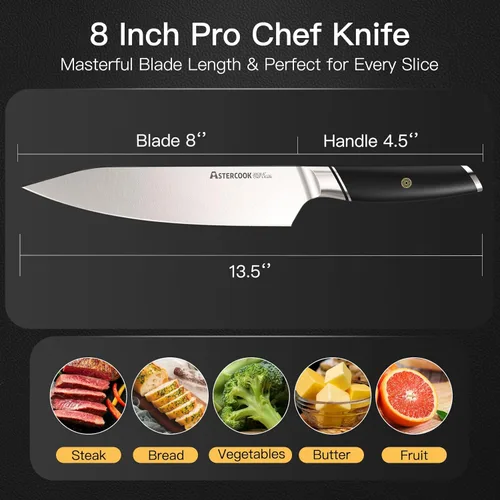 Miniatura 4 de Cuchillo de chef Astercook (mango ABS-)