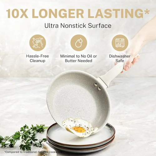 Miniatura 4 de Granitestone Juego de 20 ollas y sartenes antiadherentes con vaporizador, utensilios de cocina y protectores de almohadilla, asas que se mantienen