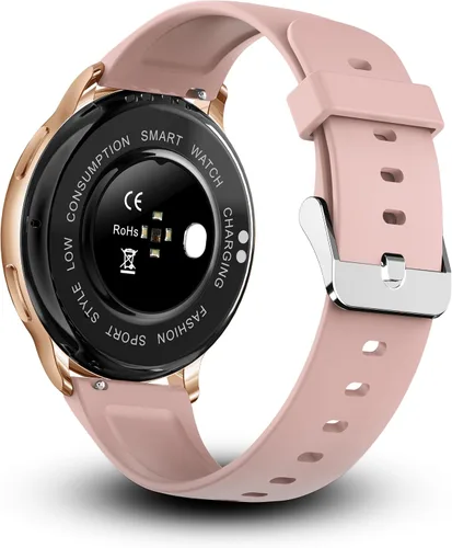 Miniatura 5 de ALPHAGEAR Juliet - Reloj inteligente para mujer, reloj inteligente de oro rosa con Gorilla Glass, seguimiento menstrual + bienestar, AMOLED