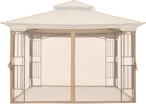 Miniatura 11 de MASTERCANOPY Carpa de patio con mosquitera, paredes de pantalla (10x10, Café)