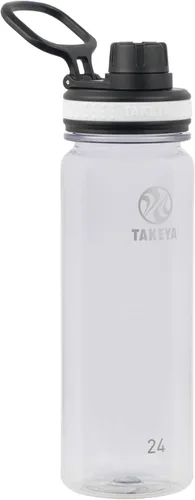 Miniatura 7 de Takeya Tritan - Botella de Agua Deportiva con Tapa de Boquilla - Sin BPA y Apta para Lavavajillas - Botella Reutilizable con Asa en la Tapa - Rosa