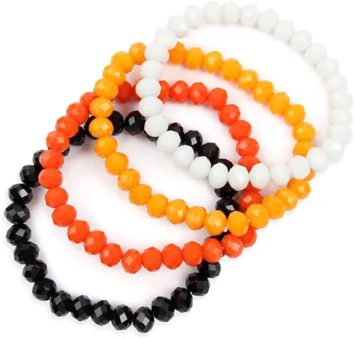 Miniatura 2 de Pulsera bohemia multicapa con varias capas con cuentas, versátil brazalete elástico con hilos llamativos, brazalete deslizable con cuentas