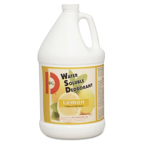 Big D 1618 Desodorante soluble en agua, fragancia de limón, 1 galón (paquete de 4) – Añadir a cualquier solución de limpieza – Ideal para su uso en