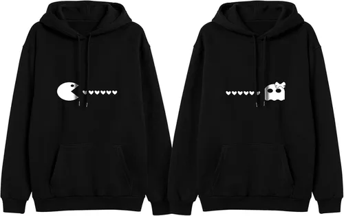 Miniatura 2 de Miacanvas Game Couple Classic Arcade Gaming Couple Matching Comfy Hoodies Set Black