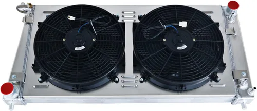 Miniatura 2 de Radiador de aluminio de 4 núcleos compatible con Ford F150 F250 F350 Super Duty Expedition 4.2l 4.6l 5.4l V8 Lariat con ventiladores eléctricos Kit