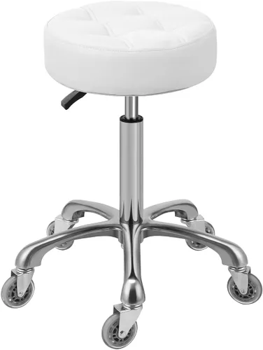 Miniatura 10 de Kaleurrier Taburete giratorio ajustable – Taburetes de peluquería resistentes – Taburetes hidráulicos de trabajo con ruedas para peluquería, salón