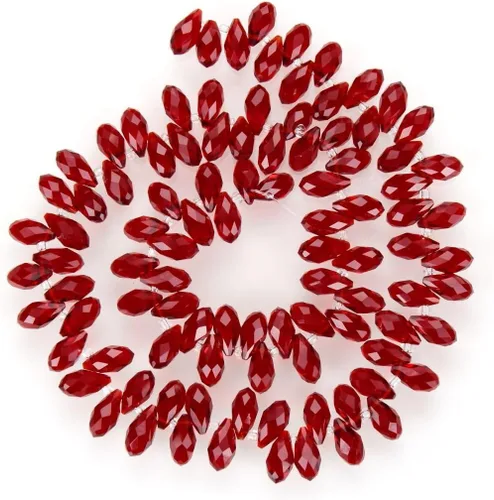 Miniatura 9 de 200pcs Checa 0.472 in Lágrima facetada Briolette Cristal Perlas Sueltas Colgante Separador de Gota a Granel Amatista Púrpura para DIY Joyería