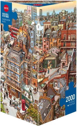 Heye Nuevo para 2016 Sherlock and Co/Gobel/Knorr Triangular Puzzles (2000 piezas, multicolor)