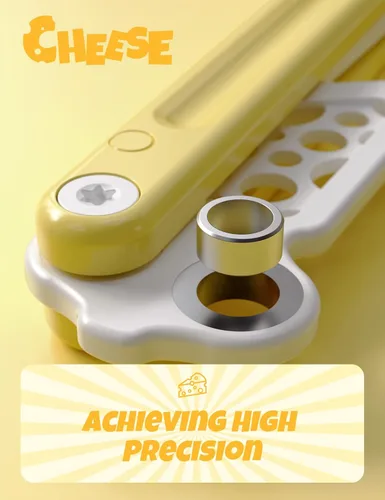 Miniatura 7 de Nabalis Cuchillo de mariposa de queso Balisong Trainer, aluminio 7075, material de hoja 420C, recubierto de teflón, entrenador de metal público