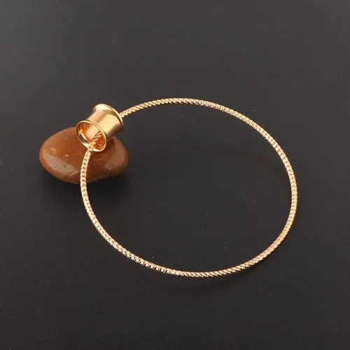 Miniatura 5 de Aretes de calibre para mujer, dilatadores de oreja colgantes con aro grande, de acero inoxidable, 2