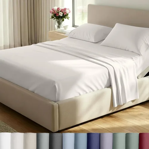 Miniatura 26 de California Design Den Juego de sábanas King de bolsillo profundo, sábanas de lujo de 800 hilos, juego de ropa de cama de satén 100% algodón
