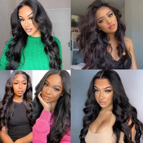 Miniatura 4 de Cabello humano ondulado con cierre frontal de encaje HD 4 x 4, cierre de encaje con cabello de bebé, cabello humano 100% virgen brasileño