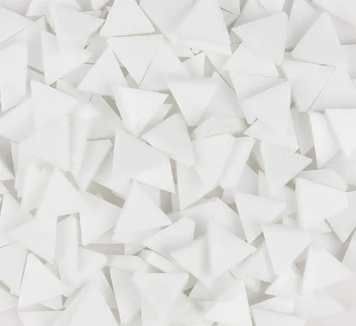 Azulejos de mosaico de colores mixtos de 7.05 oz, piezas de vidrio, azulejos de mosaico para decoración del hogar o manualidades de bricolaje, Blanco