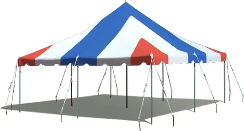 Miniatura 13 de TentandTable Tienda de campaña con toldo de alta calidad de 20 x 40 pies, rojo/blanco/azul, para exteriores, capacidad de 80 a 160 personas