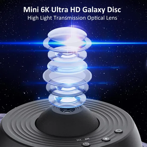 Miniatura 3 de Proyector de galaxia para dormitorio, proyector de estrellas FLEVO Planetario, discos de película HD 13 reemplazables 4K, para dormitorio de niños