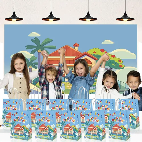Miniatura 6 de YOOUUQIAN 20 piezas de suministros de fiesta de cumpleaños de perro azul, decoraciones de fiesta de perro azul, bolsas de regalo, bolsa de recuerdos