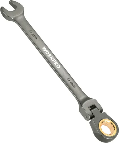Miniatura 12 de WORKPRO Juego de llaves combinadas de trinquete de cabeza flexible de 8 piezas, SAE 5/16-3/4 pulgadas, 72 dientes, construcción CR-V, niquelado