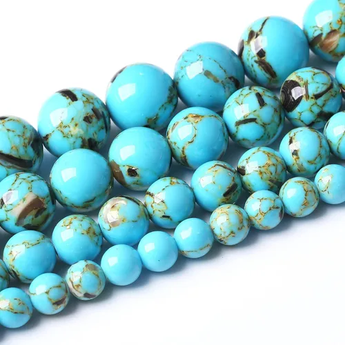 Miniatura 27 de 36 PIEZAS Cuentas de Malaquita Roja de 10 MM, Cuentas Redondas Sueltas de Gema Natural para Hacer Joyería 38 cm