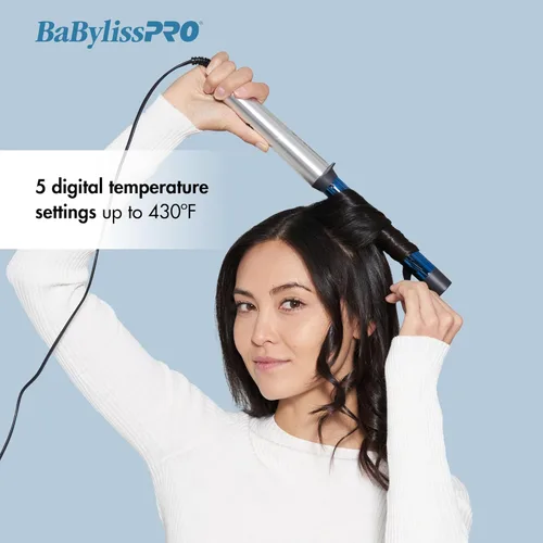 Miniatura 2 de BabylissPRO Nano Titanium Professional Curling Wand For All Hair Types, Reaches 430 Degrees For Long Lasting Curls