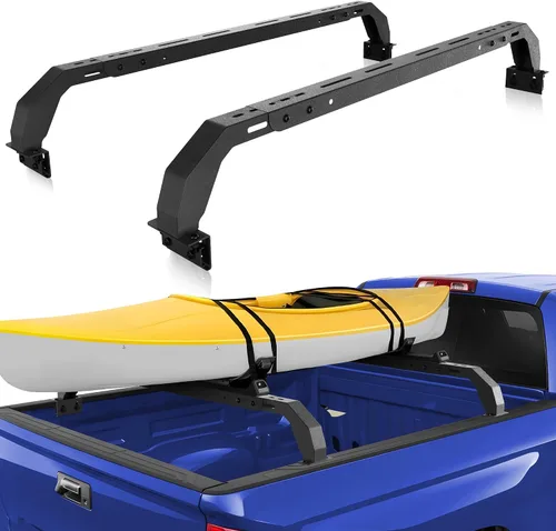 Miniatura 12 de Estante para cama de camioneta de tamaño completo, estante de carga de acero de 22.5 pulgadas con ancho ajustable, carga dinámica de 500LB, se