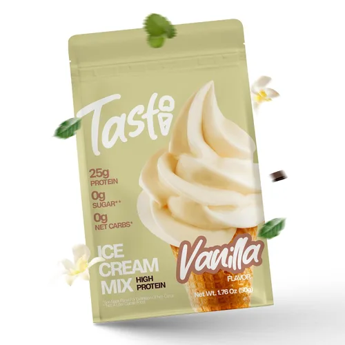 Miniatura 10 de TASTI Mezcla de Helado de Alta Proteína - Polvo de Helado de Chocolate Bajo en Azúcar - Hecho para Ninja Creami, Mezcla para Helado Suave con 27g