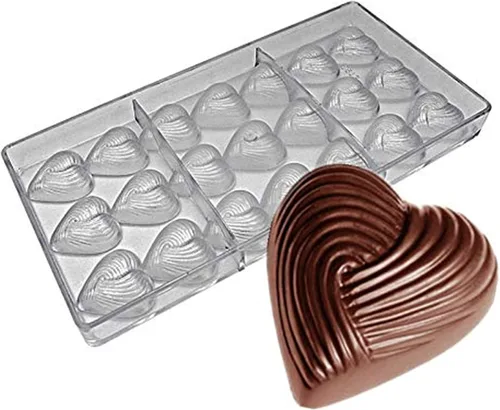 Miniatura 8 de Grainrain - Molde de policarbonato para chocolate, molde de barra de chocolate, 4 cavidades (19394)