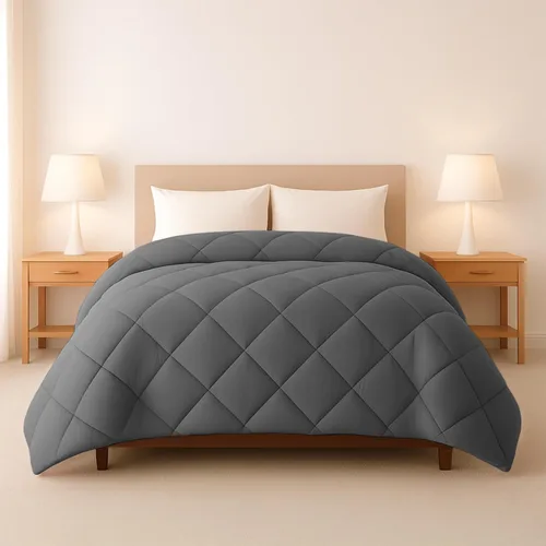 Miniatura 10 de LUX Décor - Edredón Queen de 88 x 88 pulgadas, relleno de edredón alternativo ultrasuave con pestañas de esquina y costuras de caja, ropa de cama