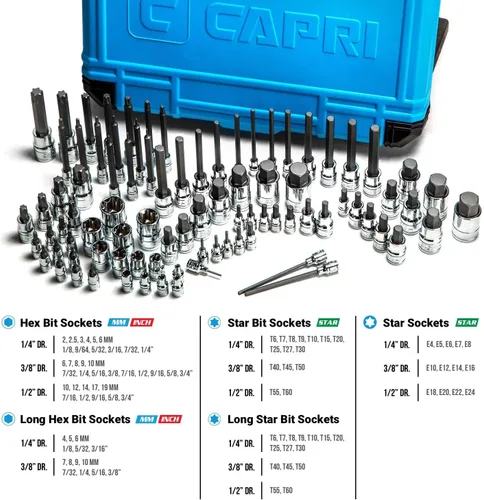 Miniatura 8 de Capri Tools Master Bit - Juego de llaves de vaso (serie avanzada, 88 piezas (30500-88MS) (paquete de 3)